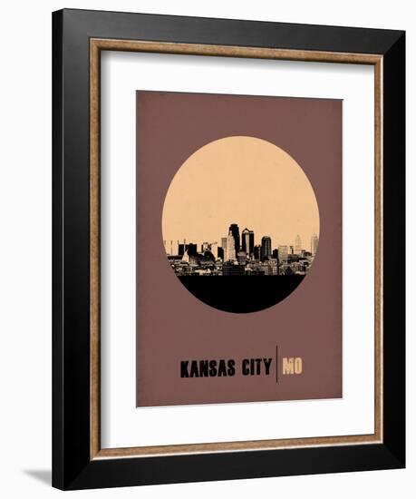 Kansas City Circle Poster 2-NaxArt-Framed Art Print