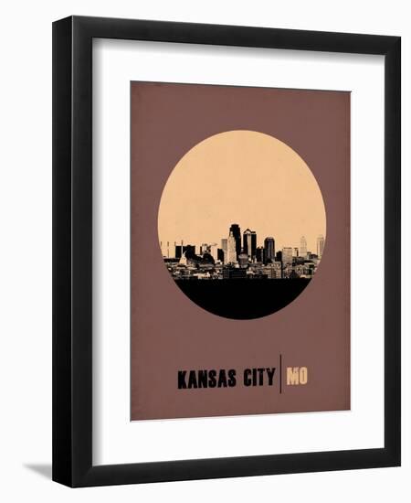 Kansas City Circle Poster 2-NaxArt-Framed Art Print