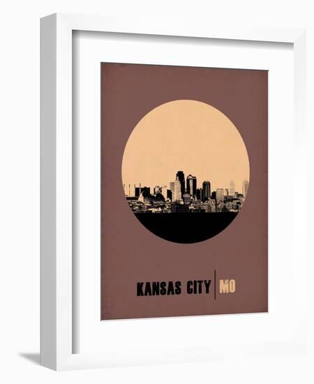 Kansas City Circle Poster 2-NaxArt-Framed Art Print