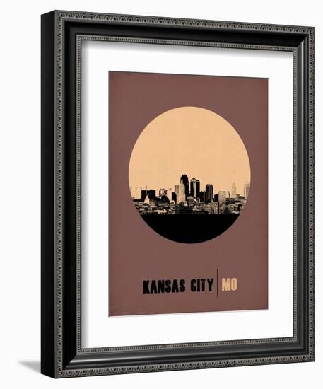 Kansas City Circle Poster 2-NaxArt-Framed Art Print