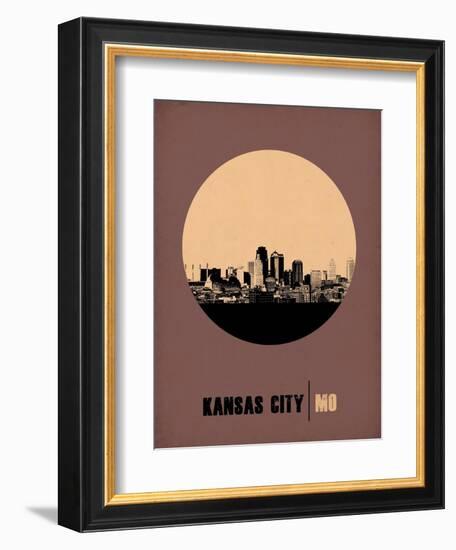 Kansas City Circle Poster 2-NaxArt-Framed Art Print