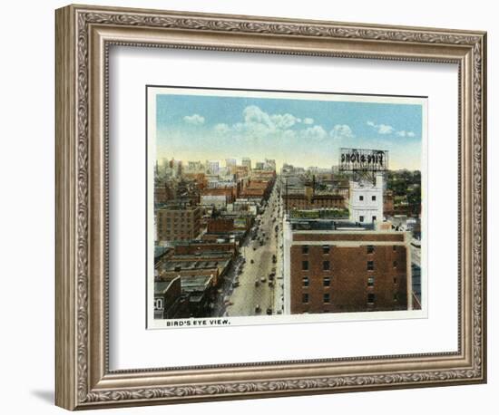 Kansas City, Missouri - Aerial View of the City-Lantern Press-Framed Art Print