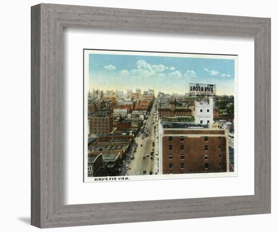 Kansas City, Missouri - Aerial View of the City-Lantern Press-Framed Art Print