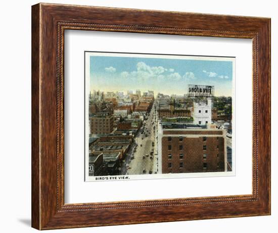 Kansas City, Missouri - Aerial View of the City-Lantern Press-Framed Art Print