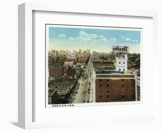 Kansas City, Missouri - Aerial View of the City-Lantern Press-Framed Art Print