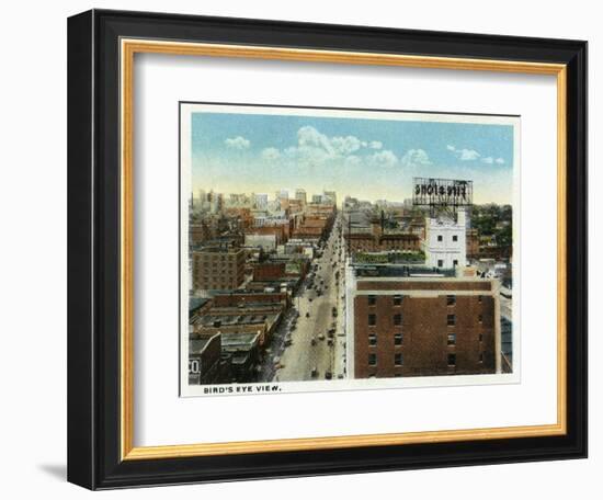 Kansas City, Missouri - Aerial View of the City-Lantern Press-Framed Art Print