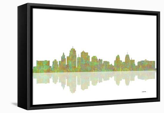 Kansas City Missouri Skyline 1-Marlene Watson-Framed Premier Image Canvas