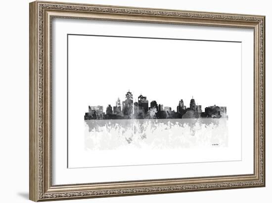 Kansas City Missouri Skyline-Marlene Watson-Framed Giclee Print