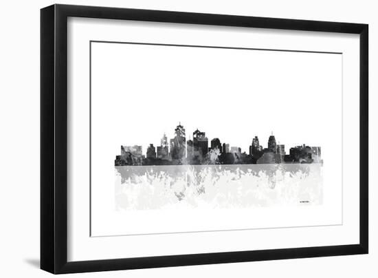 Kansas City Missouri Skyline-Marlene Watson-Framed Giclee Print