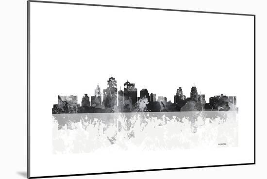 Kansas City Missouri Skyline-Marlene Watson-Mounted Giclee Print