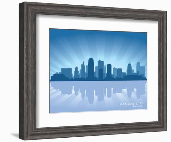 Kansas City, Missouri Skyline-Yurkaimmortal-Framed Art Print