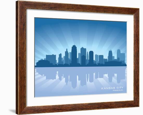 Kansas City, Missouri Skyline-Yurkaimmortal-Framed Art Print