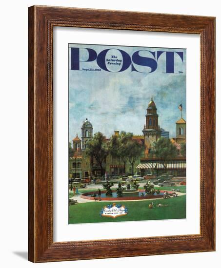 "Kansas City," Saturday Evening Post Cover, September 23, 1961-John Falter-Framed Giclee Print