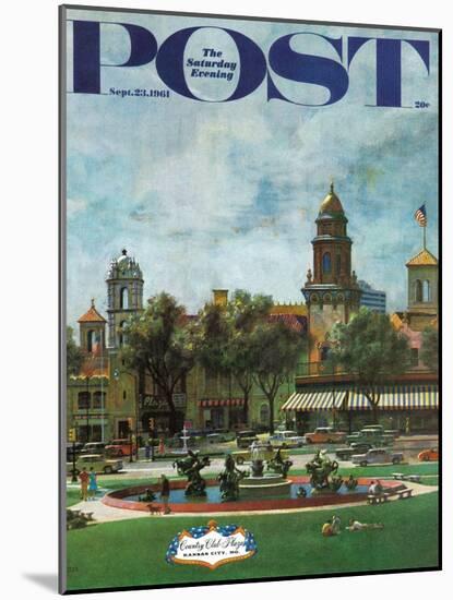 "Kansas City," Saturday Evening Post Cover, September 23, 1961-John Falter-Mounted Giclee Print