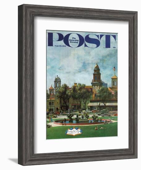 "Kansas City," Saturday Evening Post Cover, September 23, 1961-John Falter-Framed Giclee Print