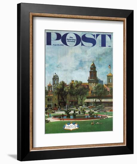 "Kansas City," Saturday Evening Post Cover, September 23, 1961-John Falter-Framed Giclee Print