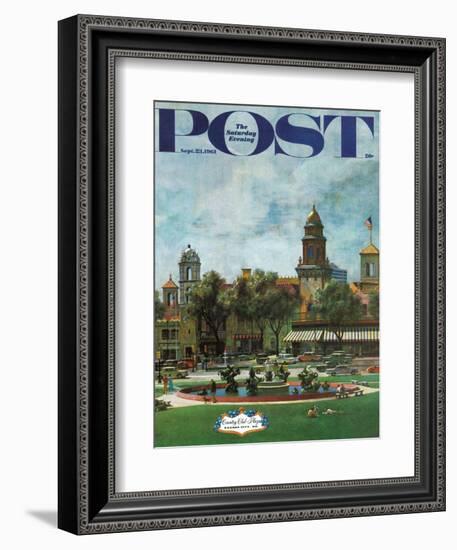 "Kansas City," Saturday Evening Post Cover, September 23, 1961-John Falter-Framed Giclee Print