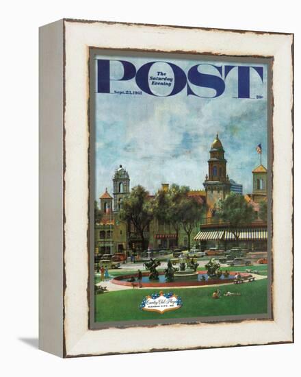 "Kansas City," Saturday Evening Post Cover, September 23, 1961-John Falter-Framed Premier Image Canvas