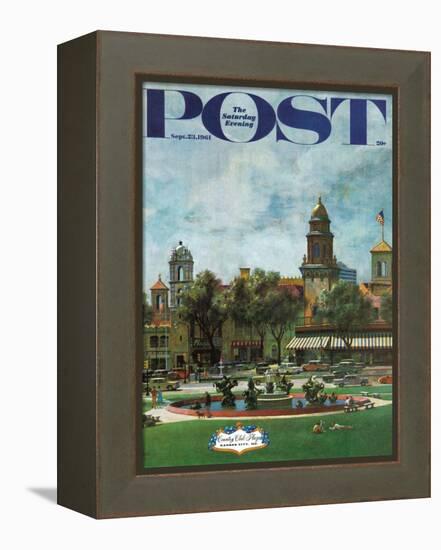 "Kansas City," Saturday Evening Post Cover, September 23, 1961-John Falter-Framed Premier Image Canvas