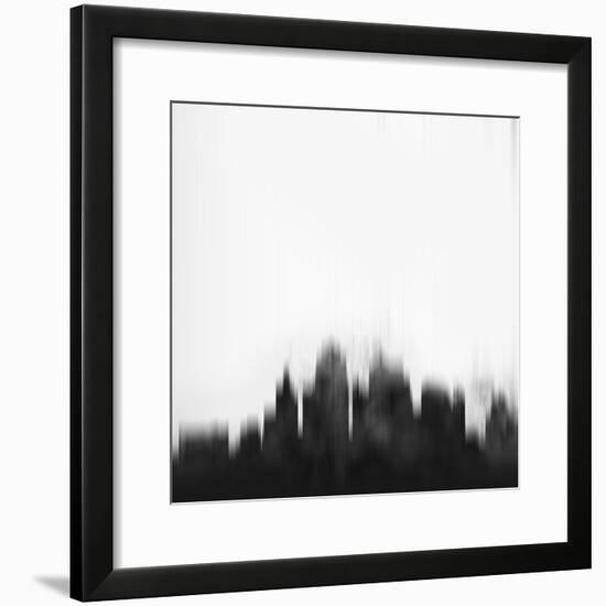 Kansas City Skyline - Black-NaxArt-Framed Art Print