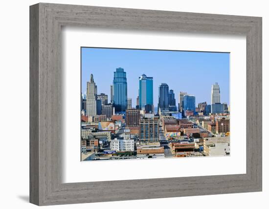 Kansas City skyline from Crown Center, MO-null-Framed Photographic Print