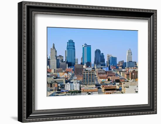 Kansas City skyline from Crown Center, MO-null-Framed Photographic Print