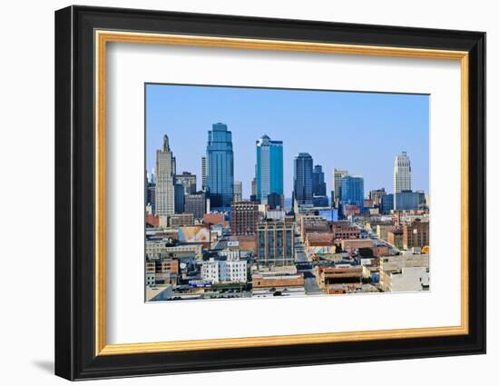 Kansas City skyline from Crown Center, MO-null-Framed Photographic Print