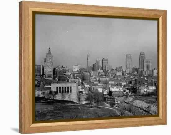 Kansas City Skyline-null-Framed Premier Image Canvas