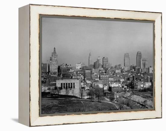 Kansas City Skyline-null-Framed Premier Image Canvas