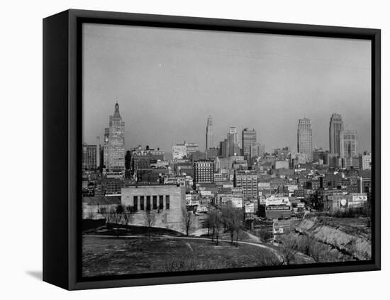 Kansas City Skyline-null-Framed Premier Image Canvas