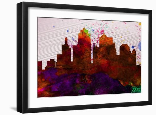 Kansas City Skyline-NaxArt-Framed Art Print