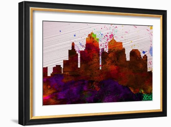 Kansas City Skyline-NaxArt-Framed Art Print