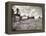 Kansas Farmer Driving Farmall Tractor as He Pulls a Manned Combine During Wheat Harvest-Margaret Bourke-White-Framed Premier Image Canvas