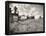 Kansas Farmer Driving Farmall Tractor as He Pulls a Manned Combine During Wheat Harvest-Margaret Bourke-White-Framed Premier Image Canvas