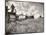 Kansas Farmer Driving Farmall Tractor as He Pulls a Manned Combine During Wheat Harvest-Margaret Bourke-White-Mounted Premium Photographic Print