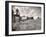 Kansas Farmer Driving Farmall Tractor as He Pulls a Manned Combine During Wheat Harvest-Margaret Bourke-White-Framed Photographic Print