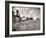 Kansas Farmer Driving Farmall Tractor as He Pulls a Manned Combine During Wheat Harvest-Margaret Bourke-White-Framed Photographic Print