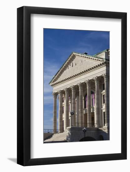 Kansas State Capital Exterior, Topeka, Kansas, USA-Walter Bibikow-Framed Photographic Print