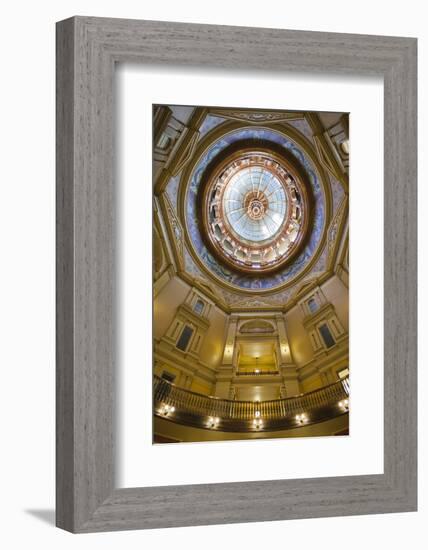 Kansas State Capital Interior, Topeka, Kansas, USA-Walter Bibikow-Framed Photographic Print