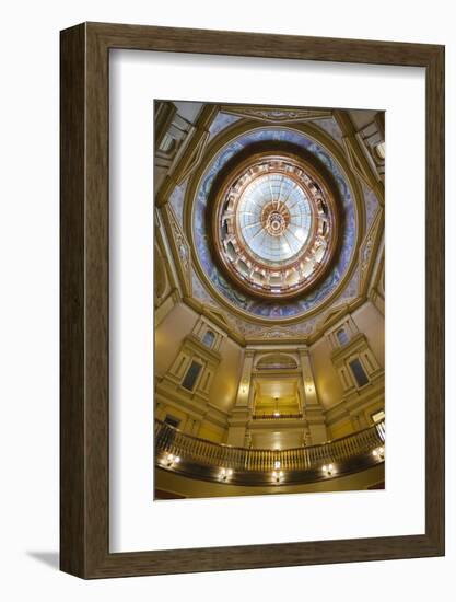 Kansas State Capital Interior, Topeka, Kansas, USA-Walter Bibikow-Framed Photographic Print