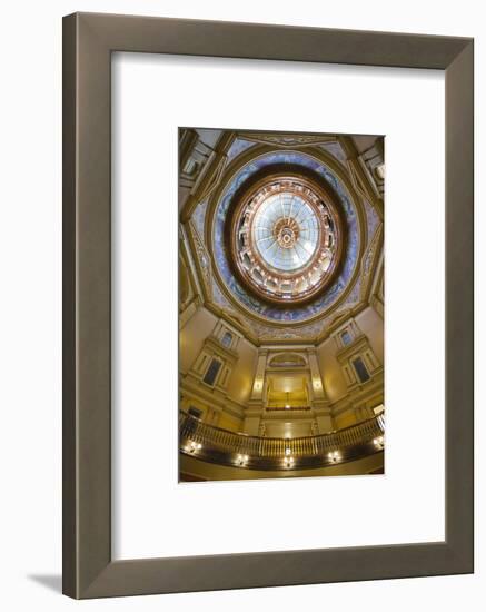 Kansas State Capital Interior, Topeka, Kansas, USA-Walter Bibikow-Framed Photographic Print