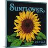 Kansas - Sunflower Brand Crate Label-Lantern Press-Mounted Art Print