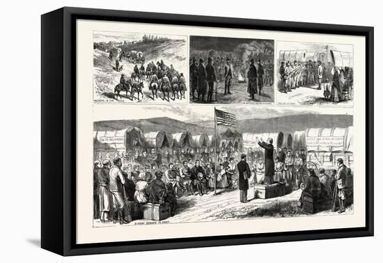 Kansas: the Last Invasion of the Red Man's Home the Settlers' Raid on Oklahoma-null-Framed Premier Image Canvas