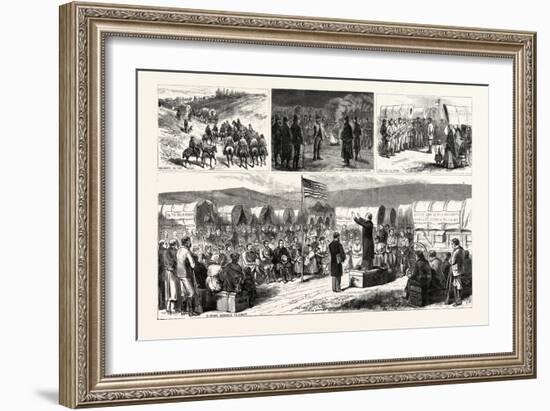 Kansas: the Last Invasion of the Red Man's Home the Settlers' Raid on Oklahoma-null-Framed Giclee Print