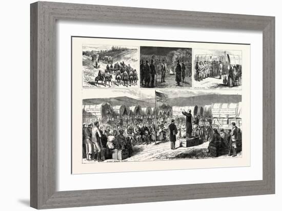 Kansas: the Last Invasion of the Red Man's Home the Settlers' Raid on Oklahoma-null-Framed Giclee Print