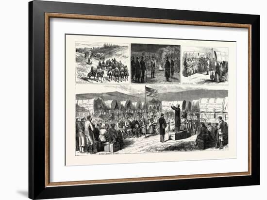 Kansas: the Last Invasion of the Red Man's Home the Settlers' Raid on Oklahoma-null-Framed Giclee Print