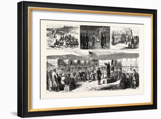 Kansas: the Last Invasion of the Red Man's Home the Settlers' Raid on Oklahoma-null-Framed Giclee Print