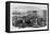 Kansas - Transport of Texas Beef on the Kansas Pacific Railway - Scene at a Cattle Shoot in Abilene-null-Framed Premier Image Canvas