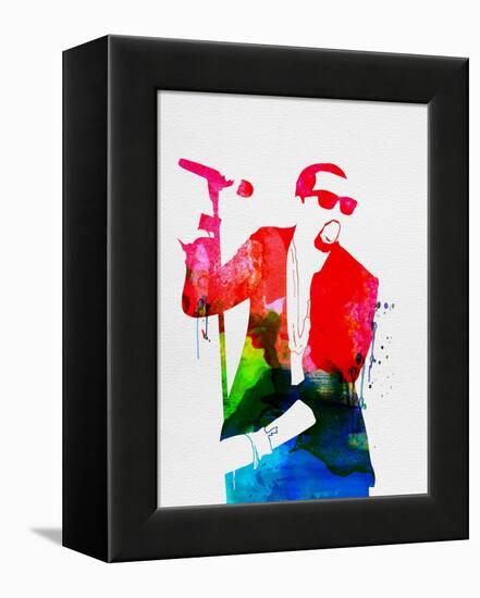 Kanye Watercolor-Lana Feldman-Framed Stretched Canvas