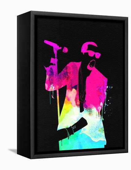 Kanye Watercolor-Lana Feldman-Framed Stretched Canvas